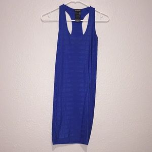 Blue tight stretchy dress